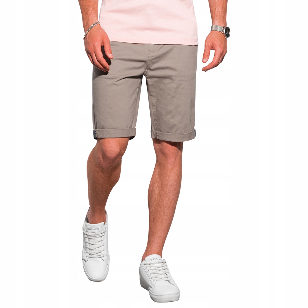 

Krótkie spodenki męskie casual W243 beżowe S