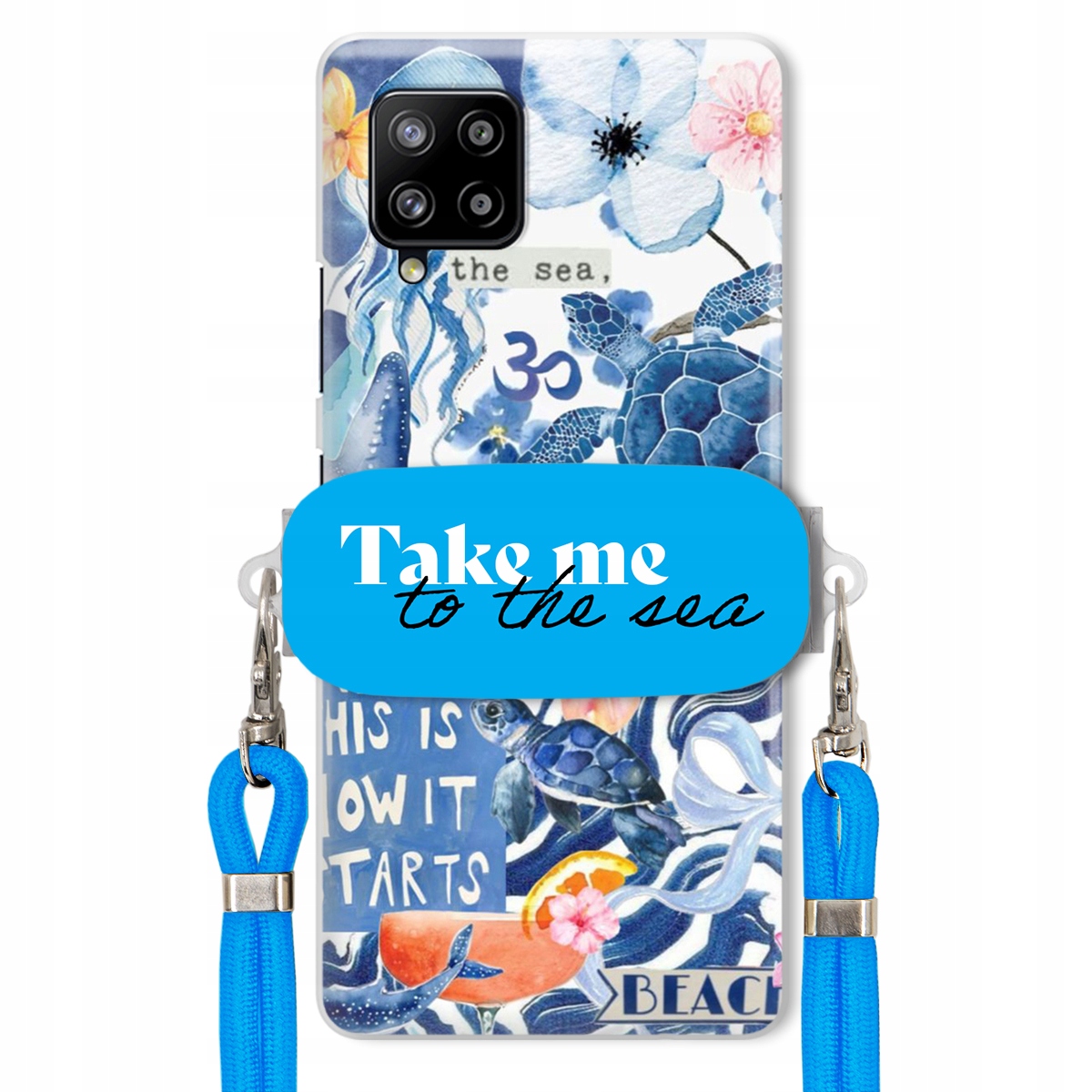 Puzdro pre Samsung A42 5G Premium Vodítko Modrá Držiak Take Me To The Sea