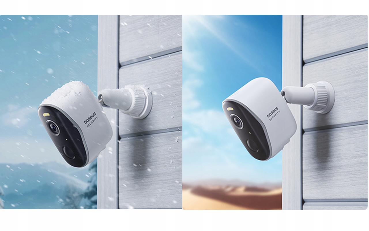 BASEUS ZESTAW 4x KAMERA ZEWNĘTRZNA 2K BEZPRZEWODOWA MONITORING HOME STATION Marka Baseus