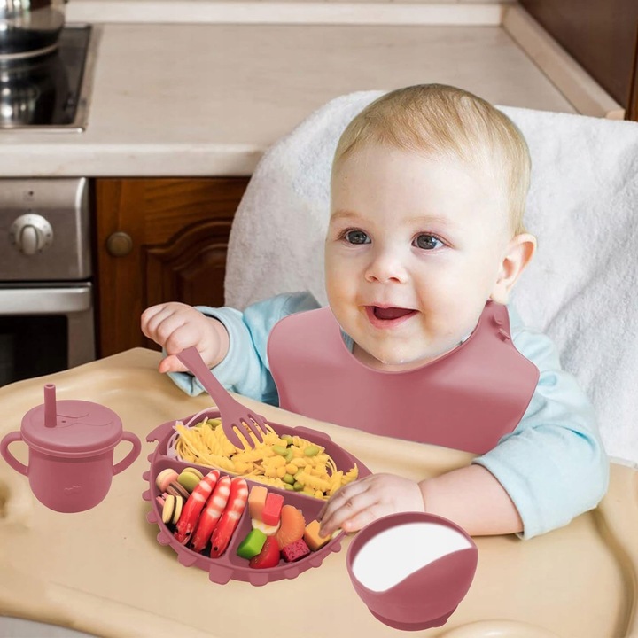 NACZYNIA SILIKONOWE DLA NIEMOWLĄT MAŁYCH DZIECI Z PRZYSSAWKAMI KOMPLET DUŻY Marka inna marka