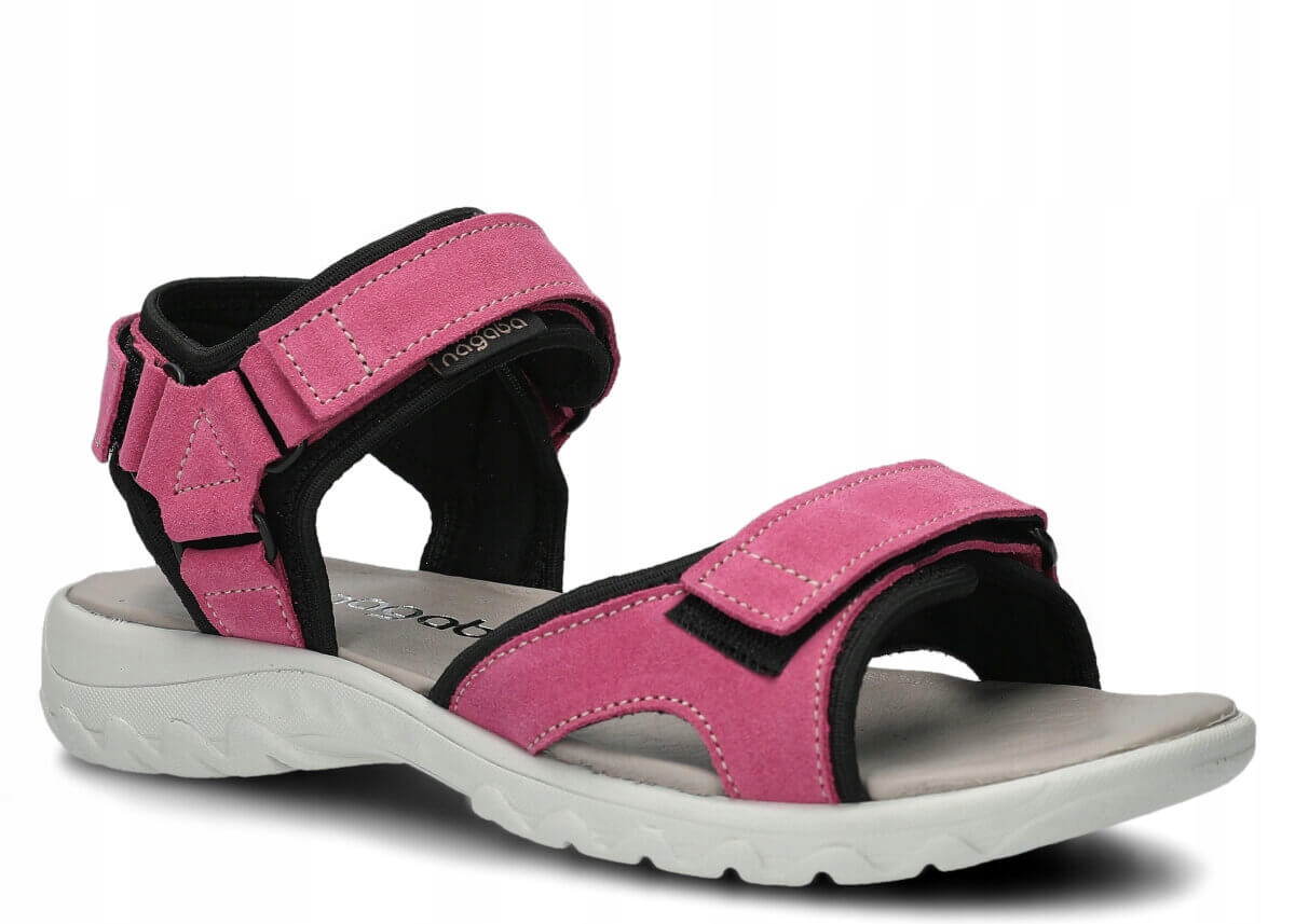 Dámské Sandály Růžové Nagaba 266 Kožené, Pohodlné, Sportovní