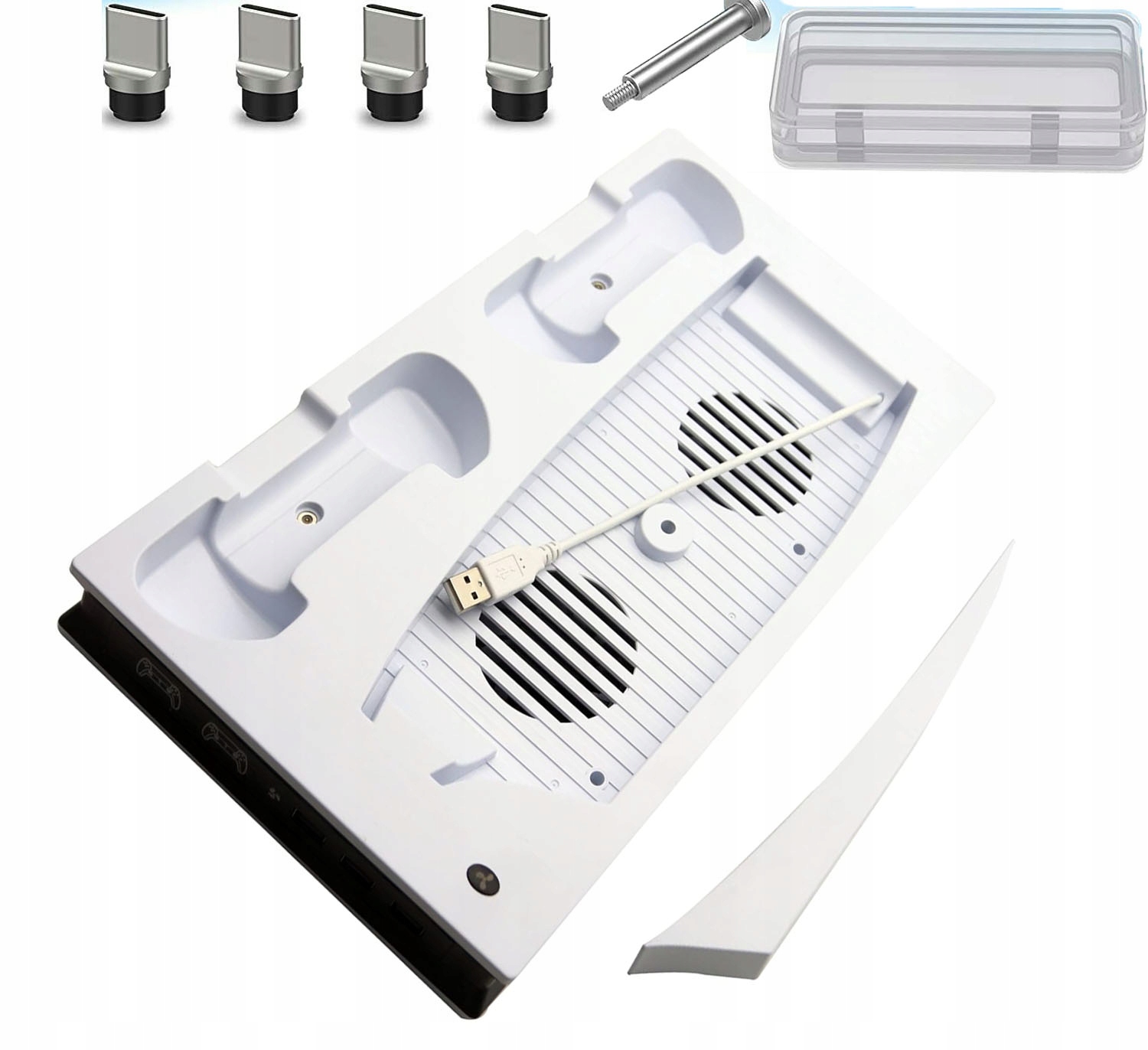 Stacja Chłodząca Do PS5 Ładująca Pady Podstawka Stojak Gry Z Wentylatorami