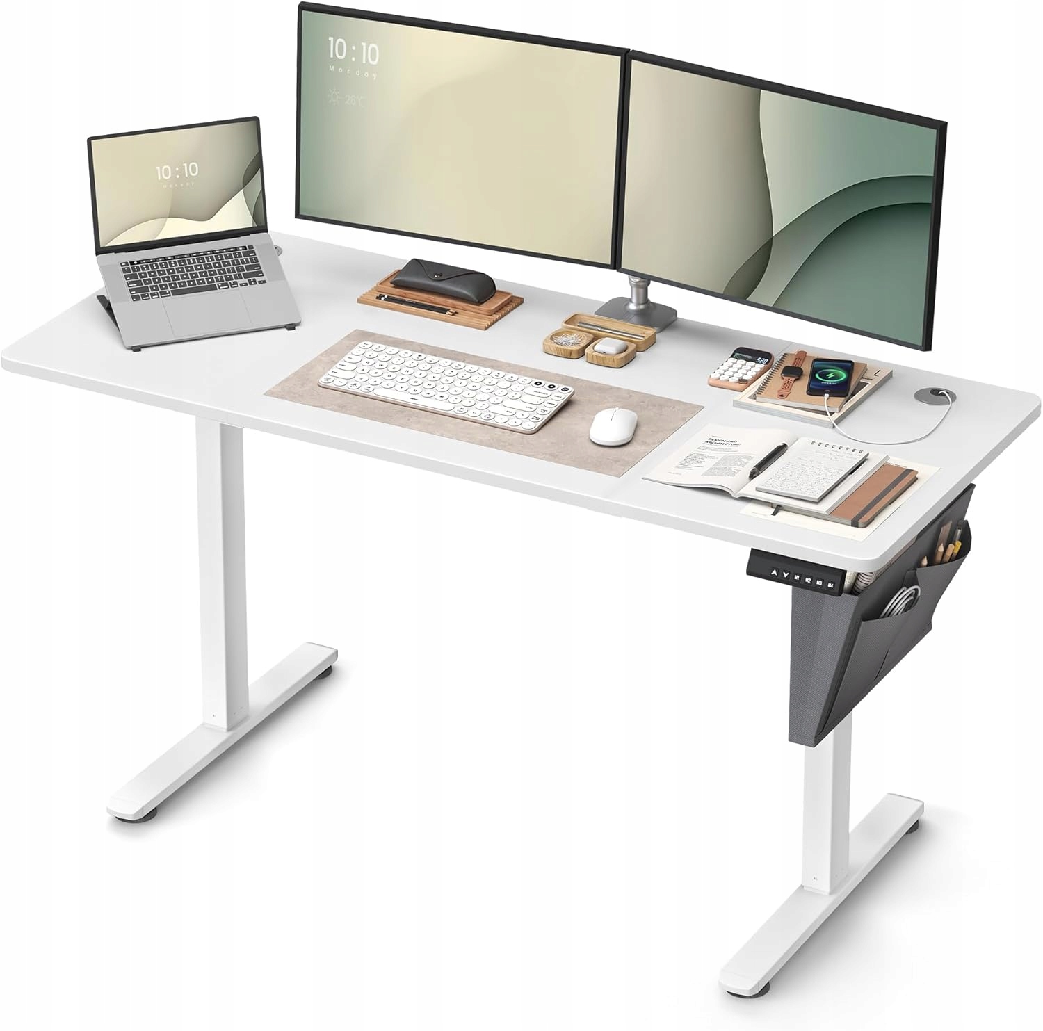 Elektryczne biurko z regulacją wysokości 60 x 140 x (72-120) cm 4 wysokości