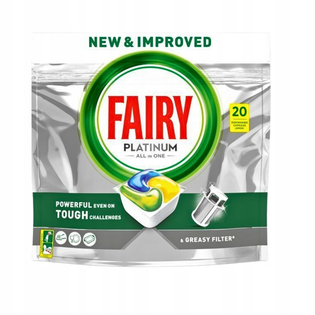 Tabletki Do Zmywarki Kapsułki Fairy Platinum All In One 20 sztuk x 2 EAN (GTIN) 8006540726792