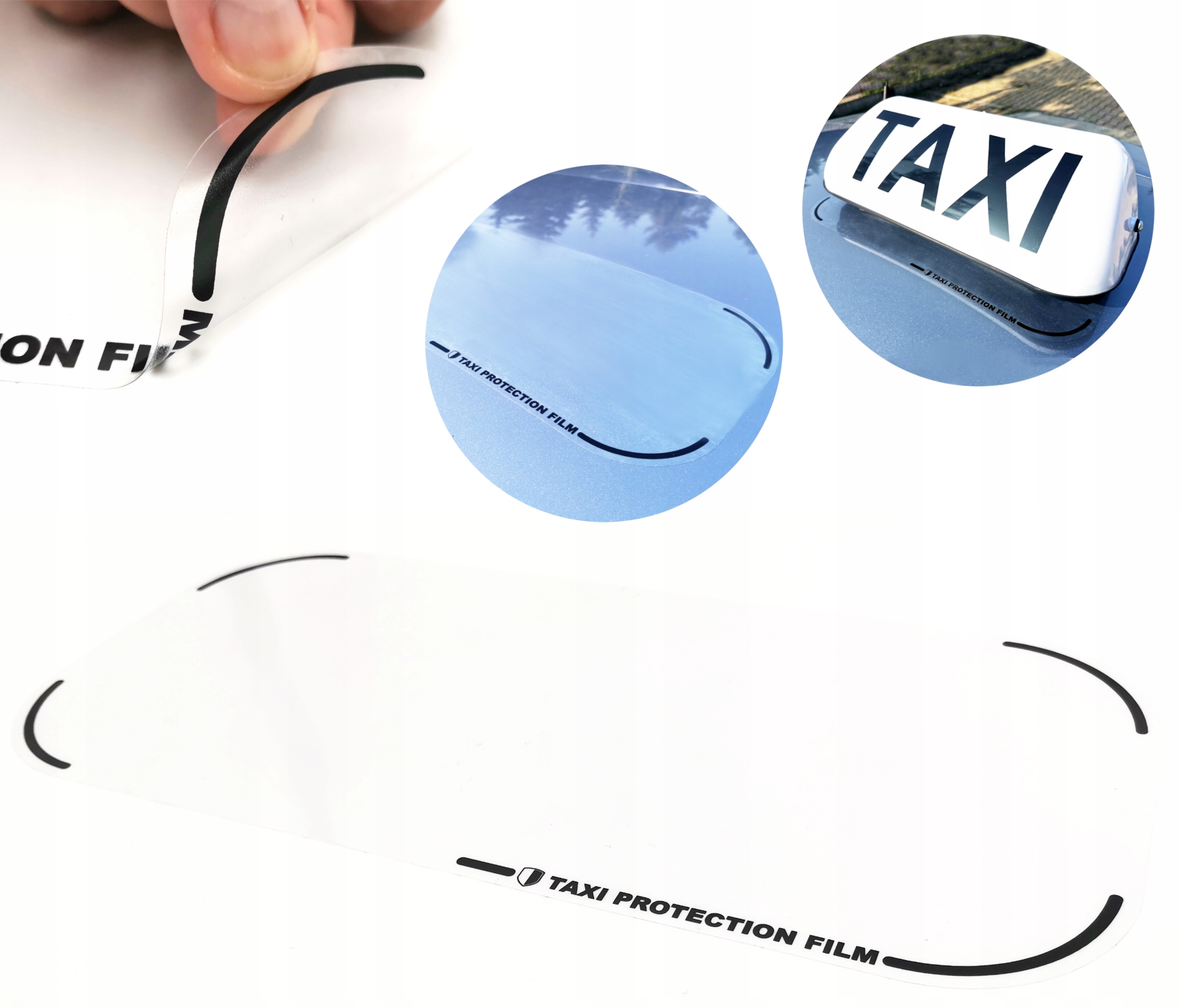 NAKLEJKA PODKŁADKA OCHRONNA POD LAMPĘ KOGUT TAXI