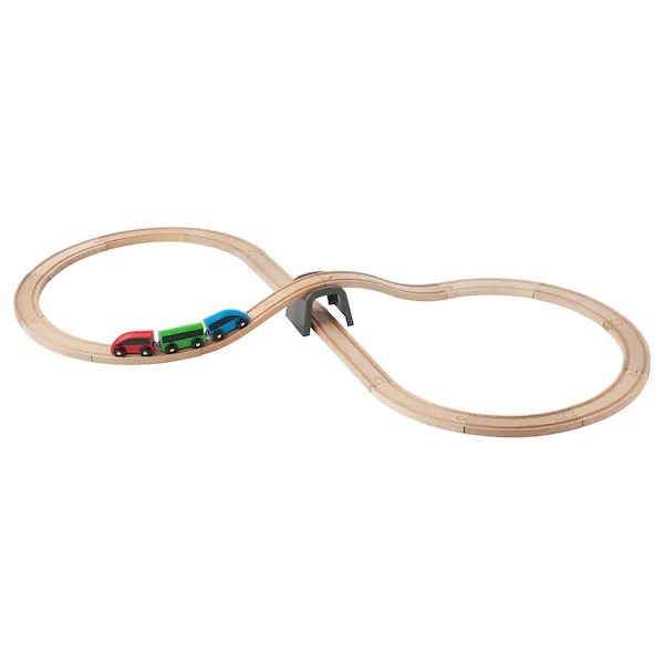 KOLEJKA TORY WAGONIKI IKEA LILLABO ZESTAW 20 ELEM.