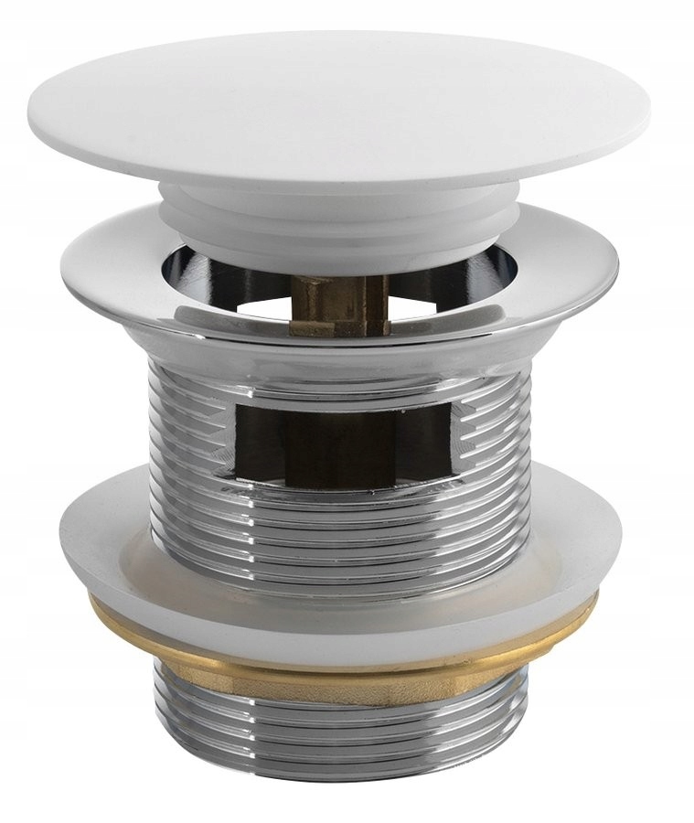 Kúpeľňový odtok 6/4", click-clack, pevný surface, biely matný (72195) /s