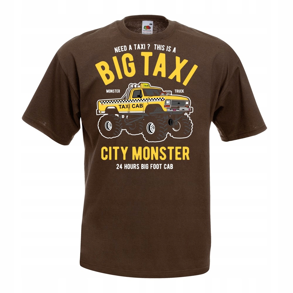 

Koszulka monster truck taxi samochód M brązowa