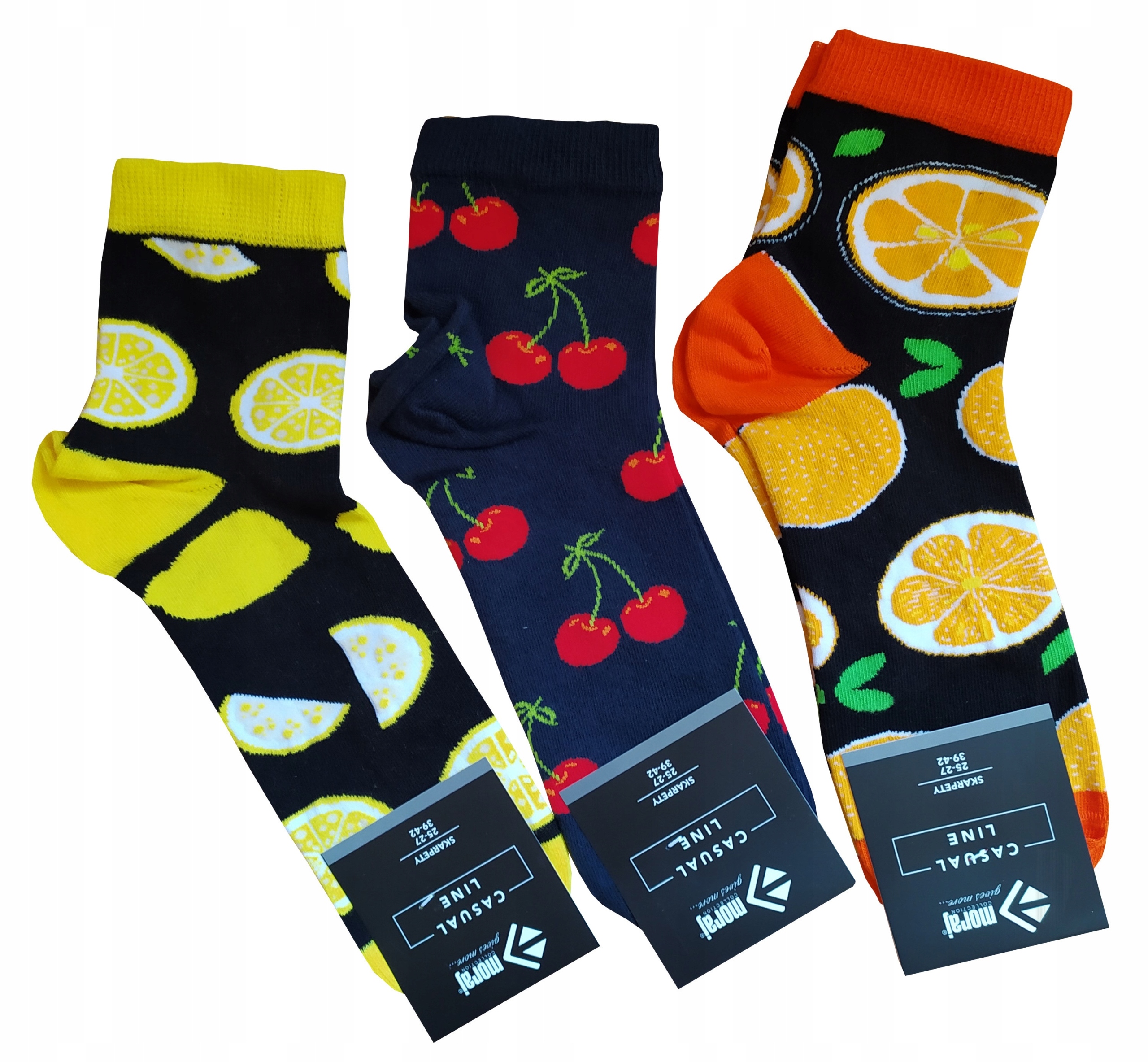 

Bawełniane Skarpetki 3/4 39-42 Moraj 3pack owoce