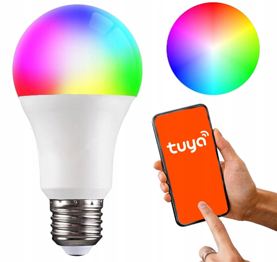 

Żarówka Led Rgb+cct WiFi Tuya Smart Wifi 9W E27