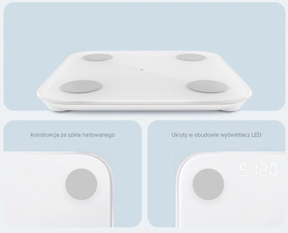 Waga inteligentna łazienkowa Xiaomi Mi Body Composition Scale-2 Fat BMI BT Model Mi Body Composition Scale 2