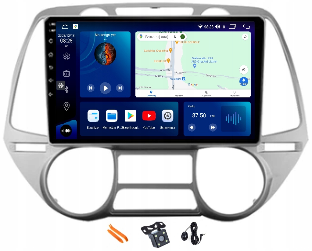 Rádio Android Navigácia Qled Carplay Lte 64GB Gps Dsp Hyundai I20 08-12