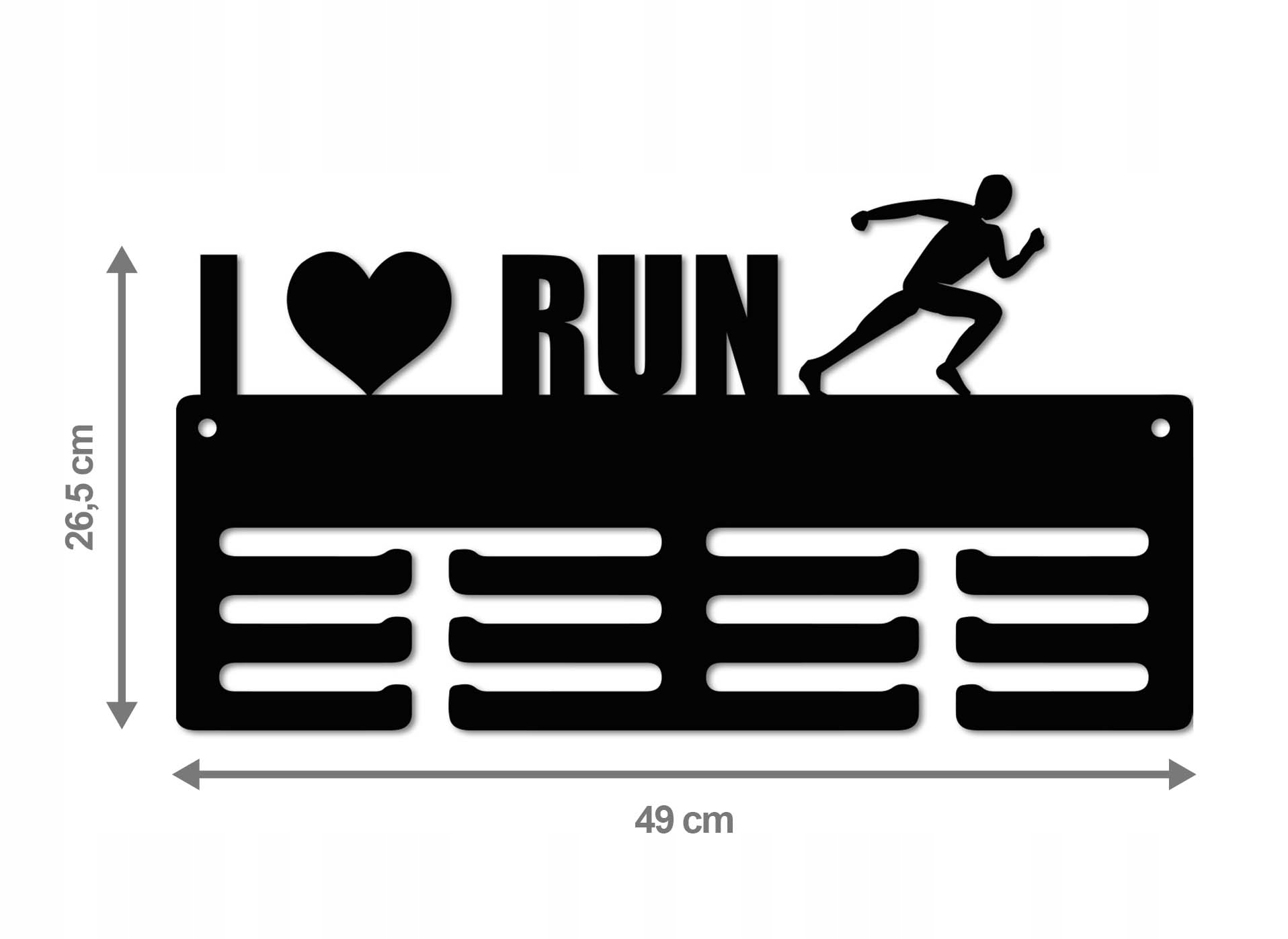 

Wieszak na medale I Love Run 49cm 22.1