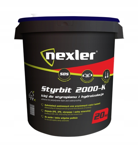 Klej do styropianu i hydroizolacja 20kg Nexler Styrbit 2000-K