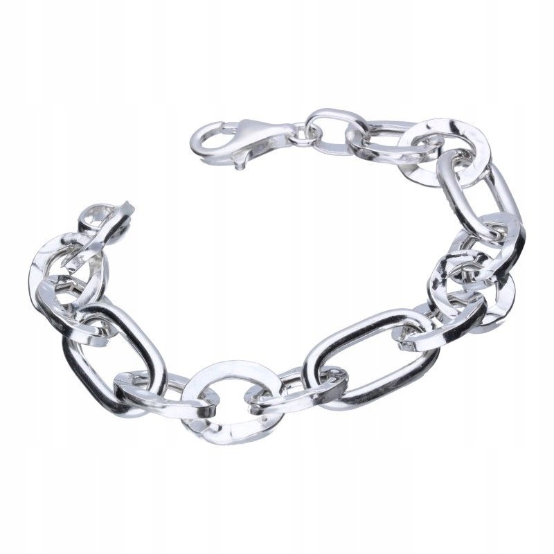 Stříbrný dámský náramek 925-dílný s širokými články jako dárek