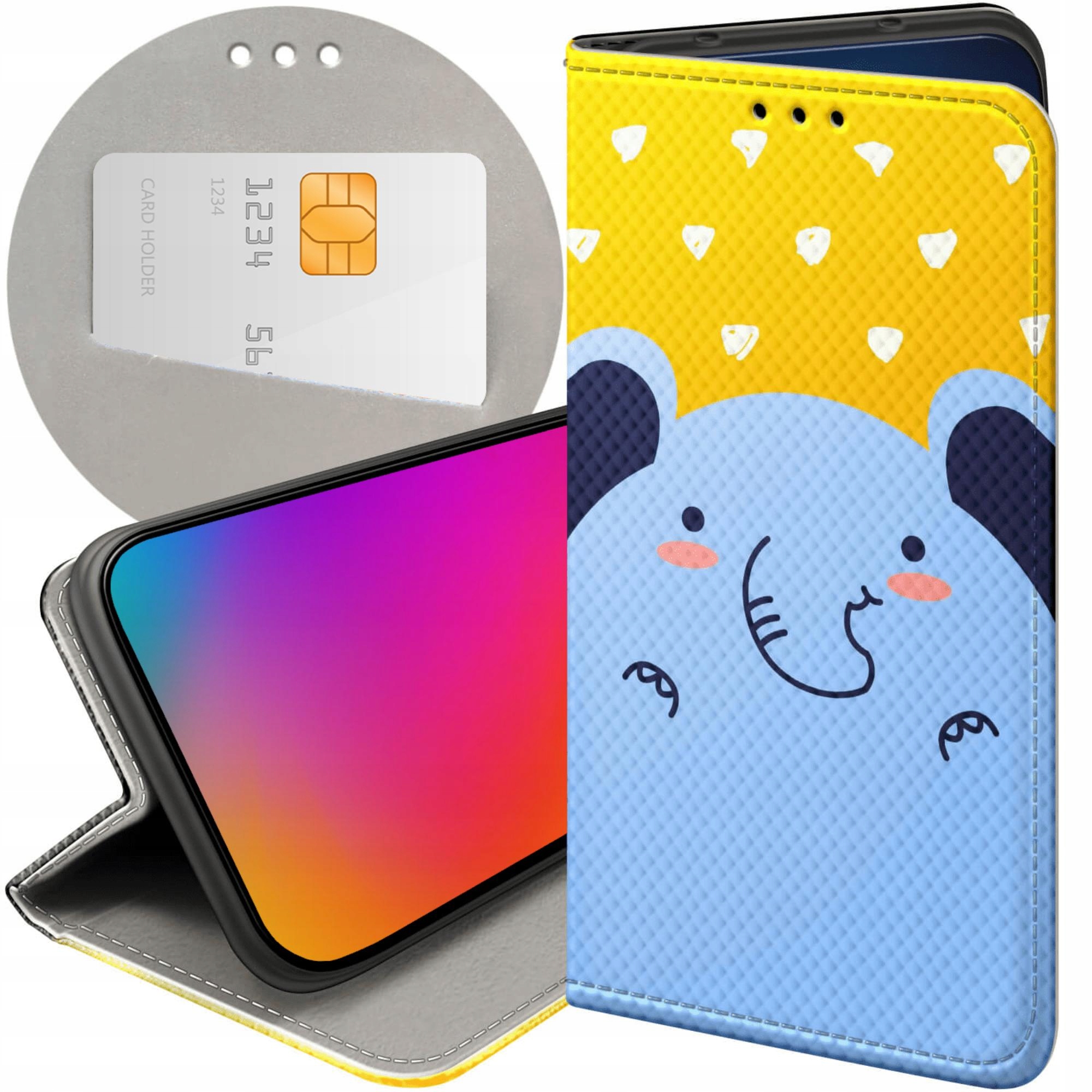 Etui Z Klapką Do Xiaomi Redmi Note 12 Pro Plus Słoń Słonie Słoniki