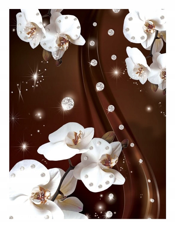 Fototapeta Orchidea s diamantmi, vinylová elegancia 184x254 lepidlo