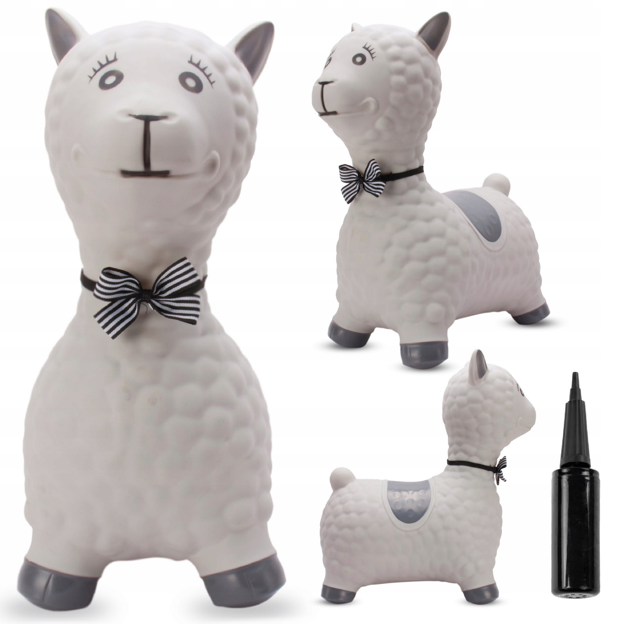 Skoczek dla dzieci gumowy do skakania z pompką na roczek muszka ALPAKA