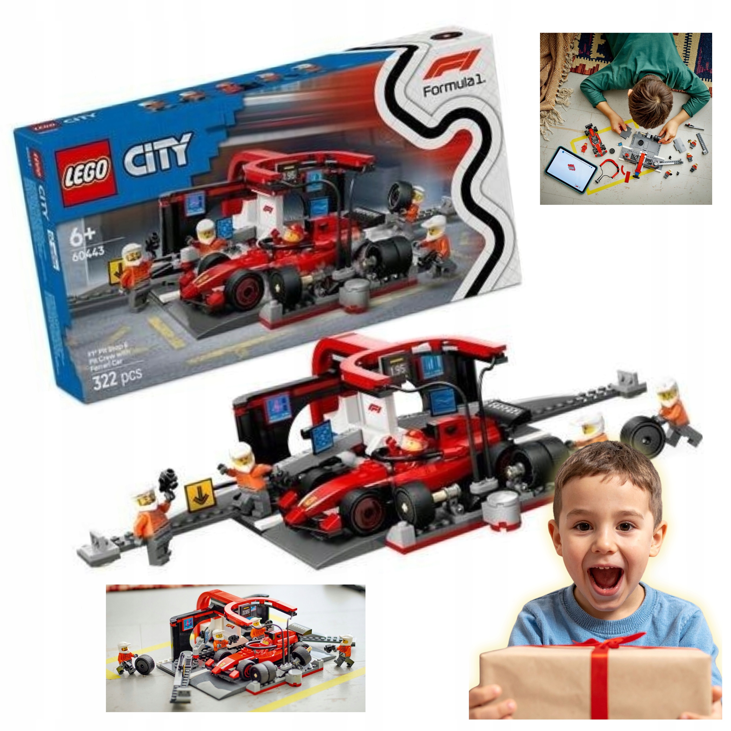 Lego(r) City 60443 Pit stop a mechanici z Ferrari Dárek Pro Dítě