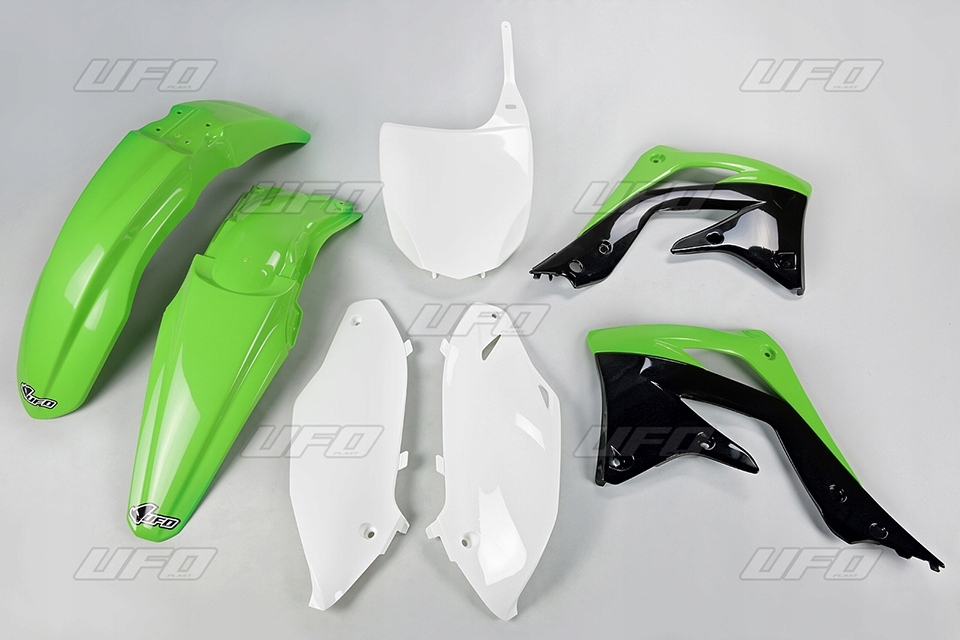 Ufo Sada Plastov Kawasaki Kxf 450 '12 Farba Oem (zelená/biela/čierna)