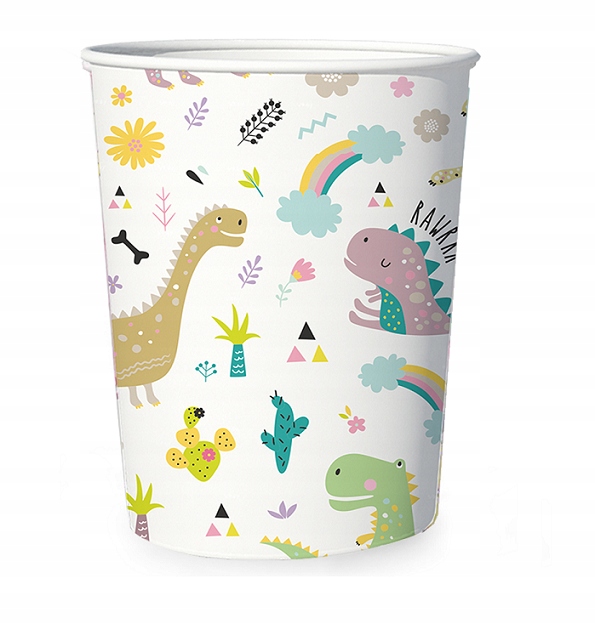 kubeczki papierowe DINOZAURY JURASSIC