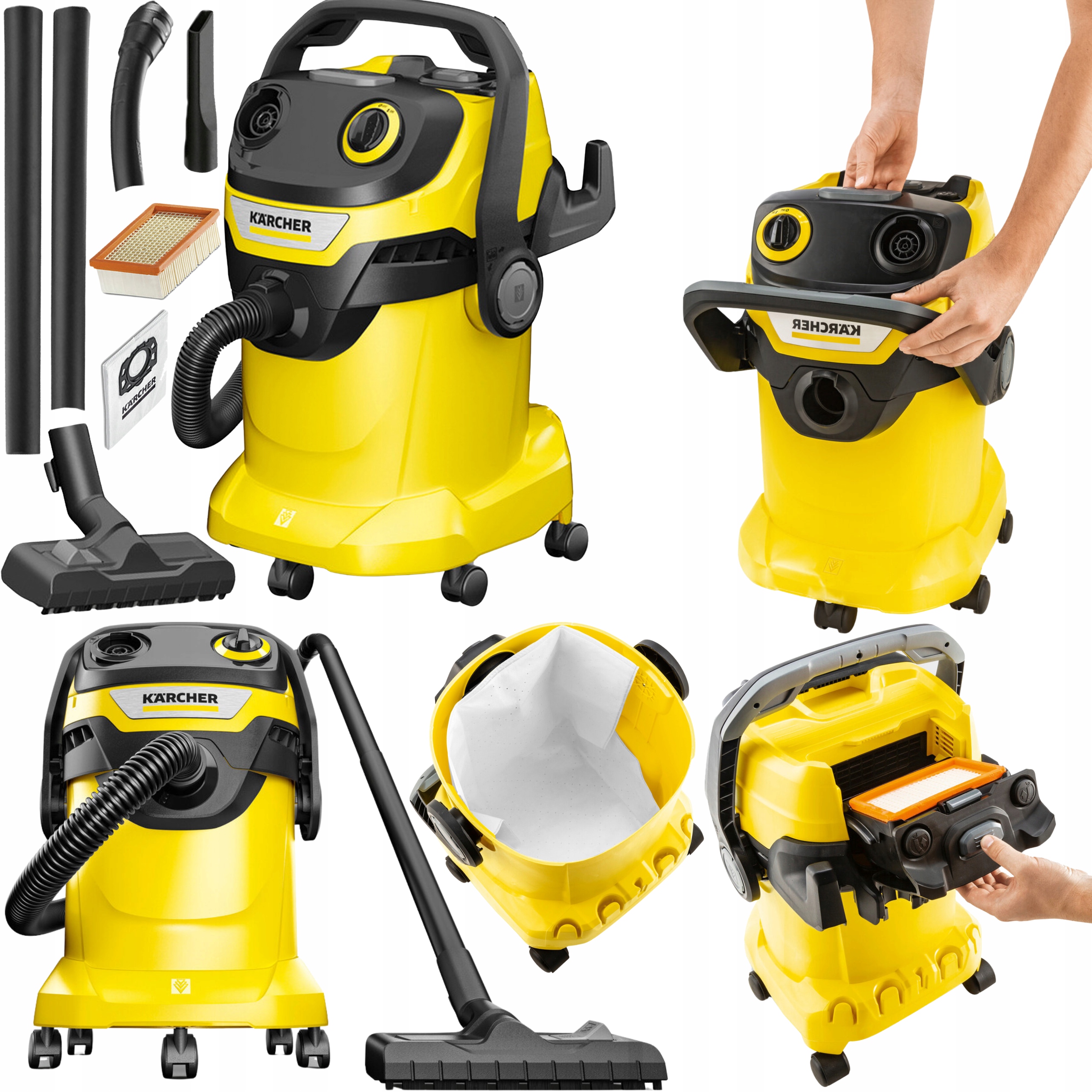 Odkurzacz Karcher Wd 5 V-25/5/22 Warsztatowy Uniwersalny 1100W Sucho Mokro
