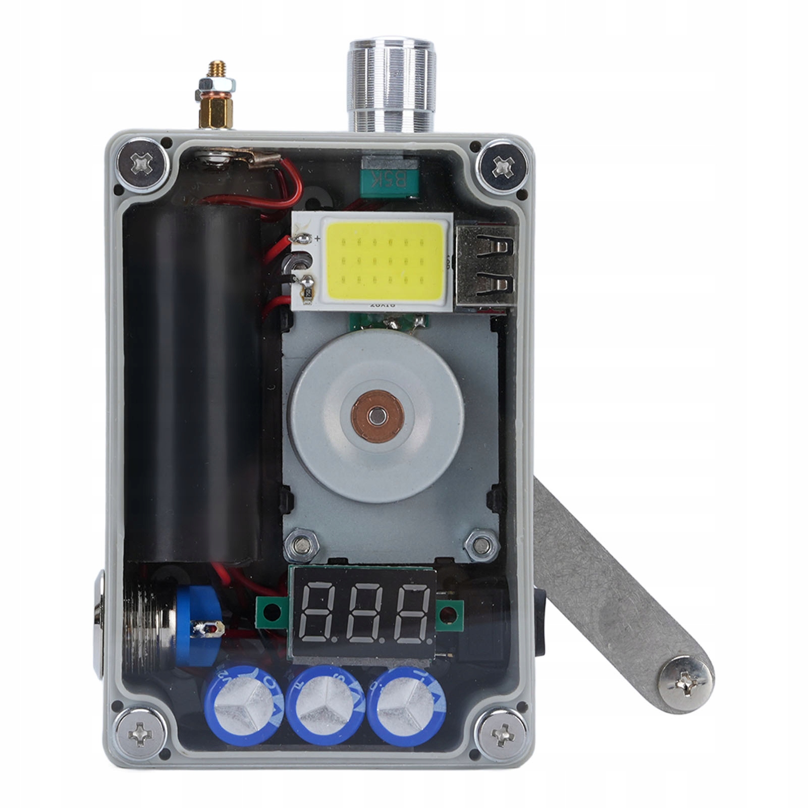 KORBA RĘCZNA GENERATOR PRZENOŚNA AWARYJNA ŁADOWARKA USB ZE ŚWIATŁEM COB