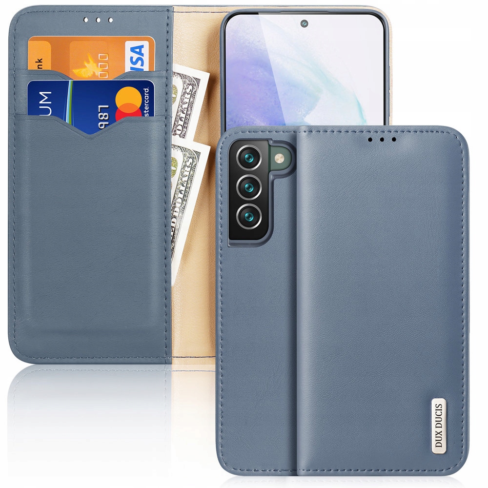 Dux Ducis Hivo skórzane etui klapka pokrowiec Samsung Galaxy S22 Plus blue