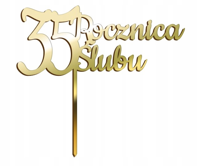 

Topper 35 Rocznica Ślubu Złote Lustro