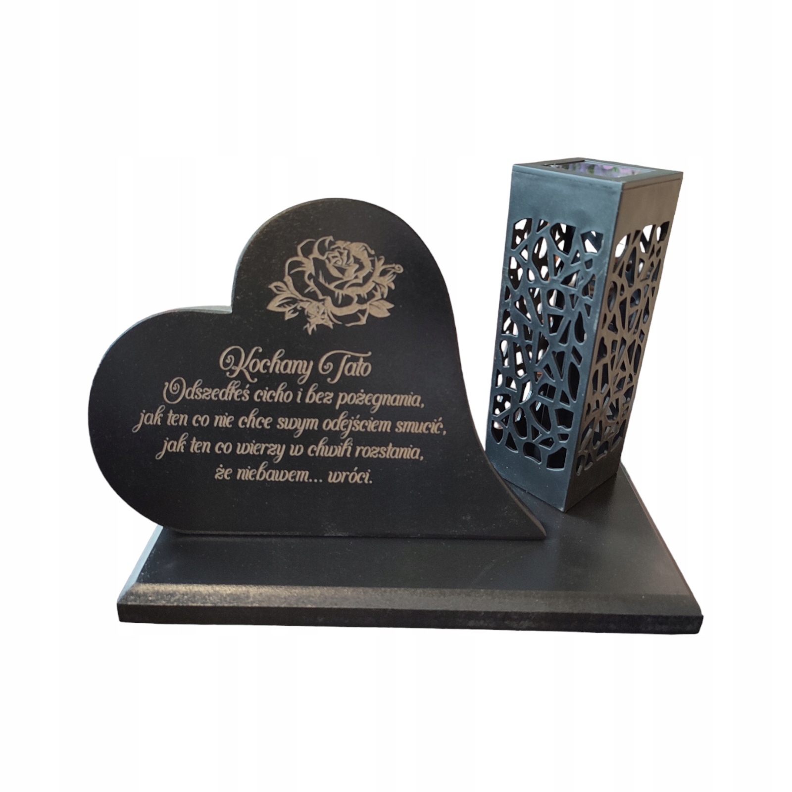 Serce na grób lampka solarna grawer statuetka EAN (GTIN) 5903857593310