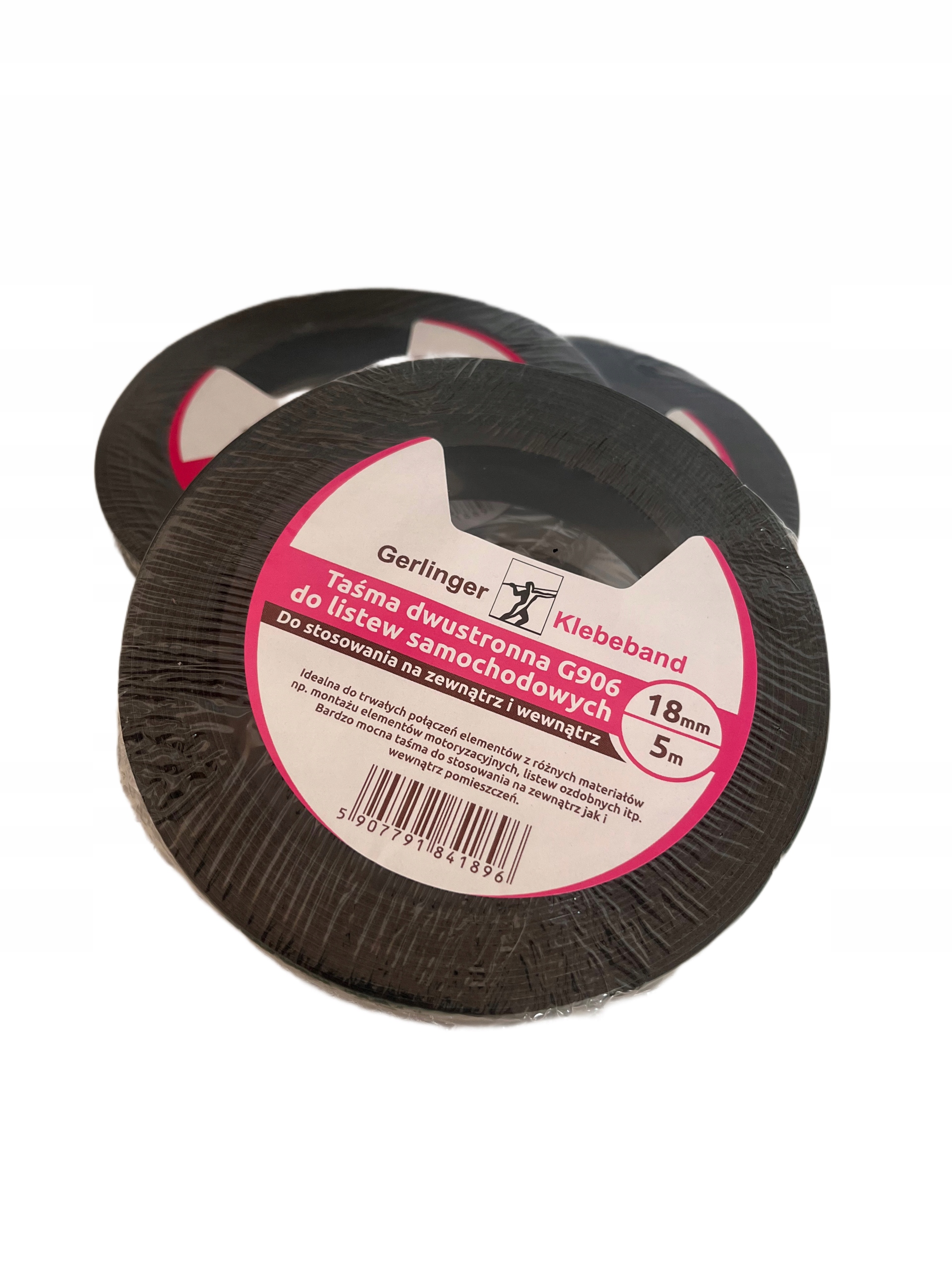 Taśma dwustronna GERBAND G906 18mm/5m do listew samochodowych EAN (GTIN) 5907791841896