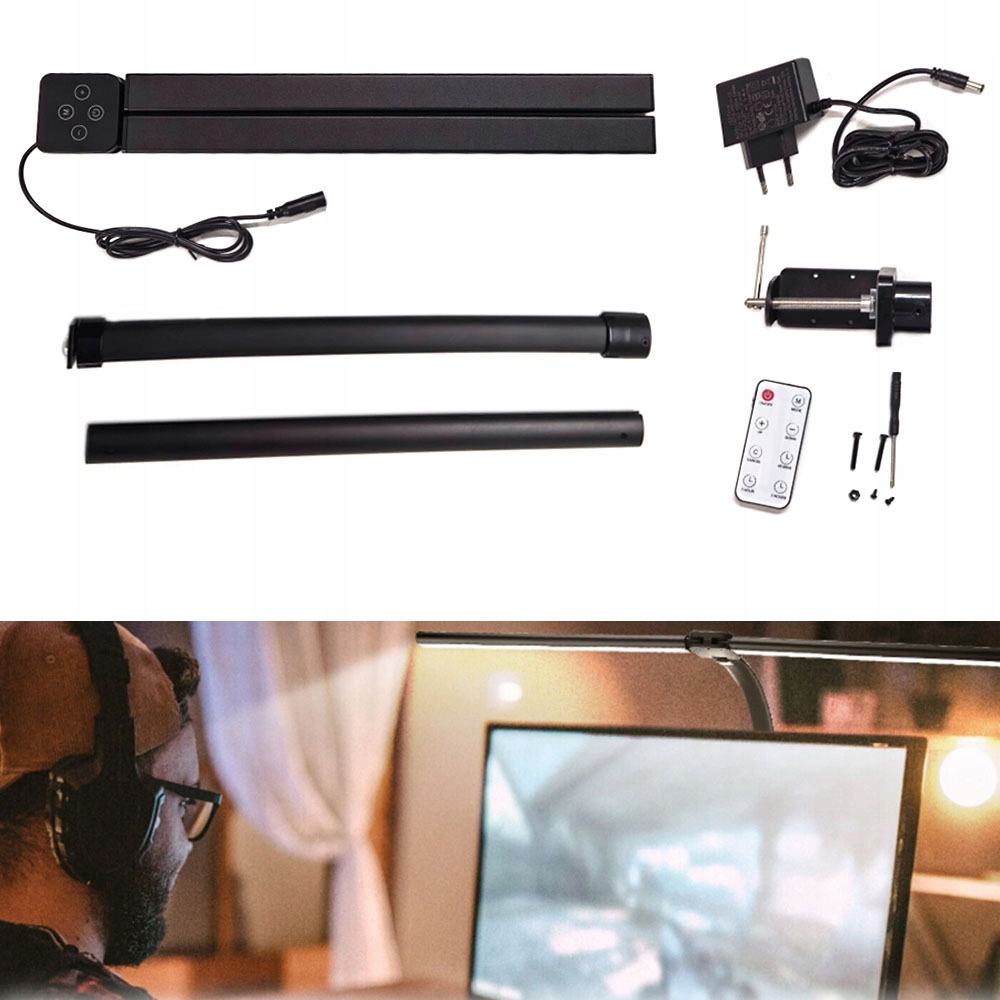 Dvojitá Led lampa na psací stůl Kreslící Výkonná 24W Nastavitelná