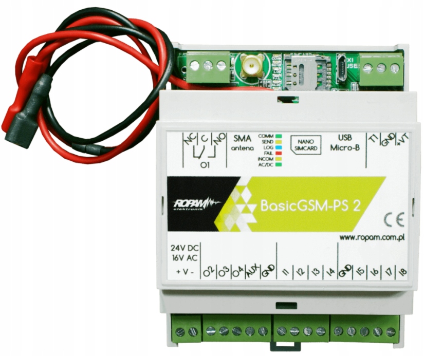 

BasicGSM-PS-D4M 2 Moduł Gsm Powiadomienie Din