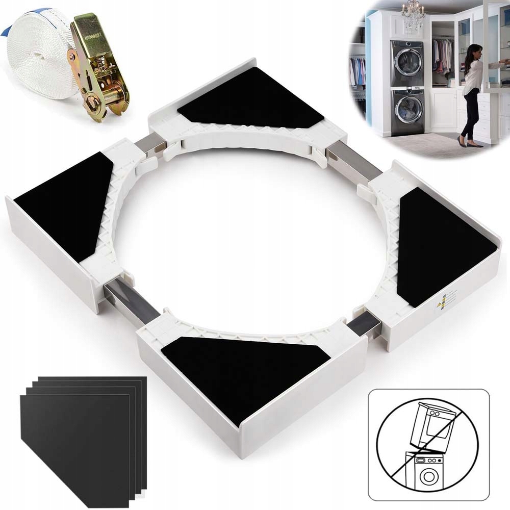 Łącznik Pralki Suszarki Uniwersalny Regulowany 46-66CM Stabilny I Trwały