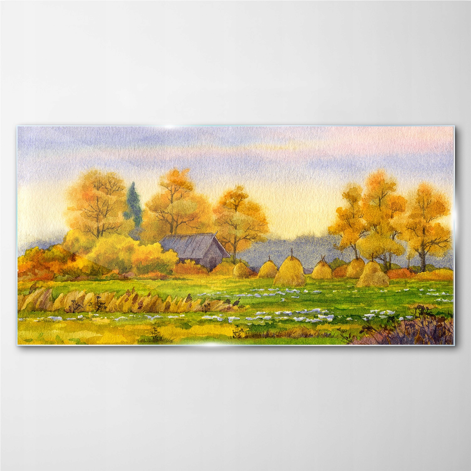 

Foto-obraz szklany Malarstwo jesień wieś 140x70 cm