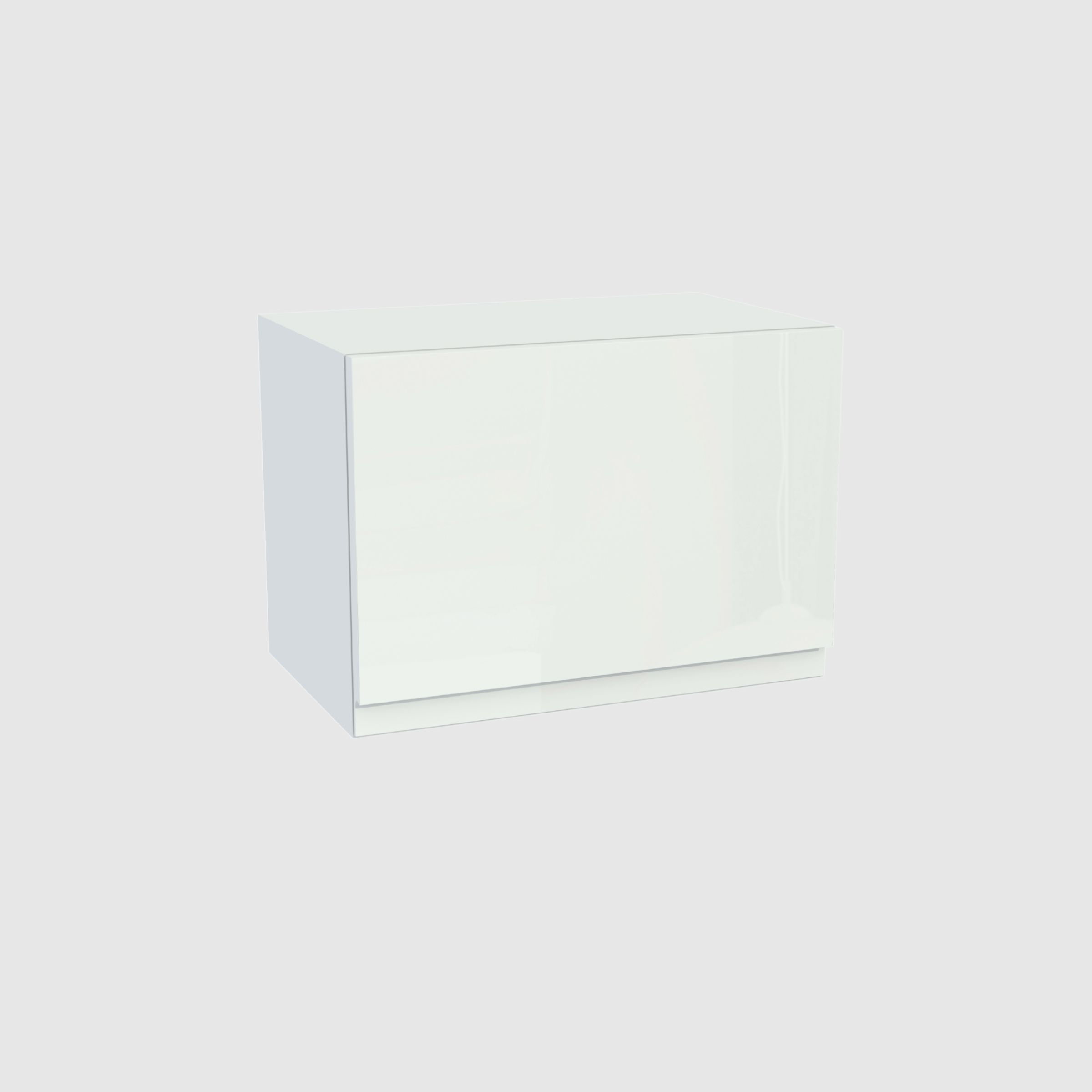 Horná digestorová skrinka 50/36 Frezo Biela predná časť Bezúchytková Biela Akrylová lesklá