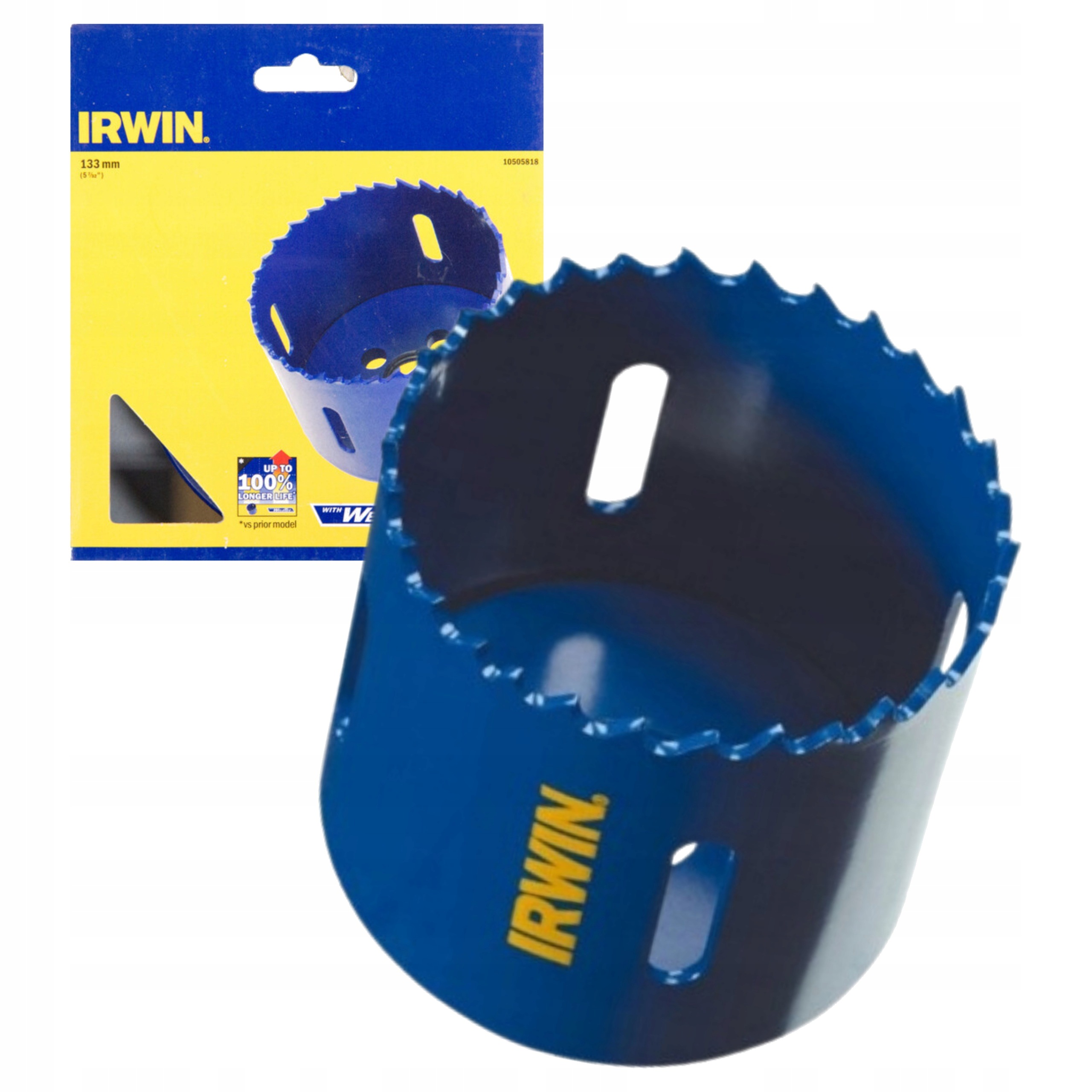 Korunkový Vrták Korunka Bi-Metal Irwin Univerzální 133 mm pro ocel Inox ze dřeva