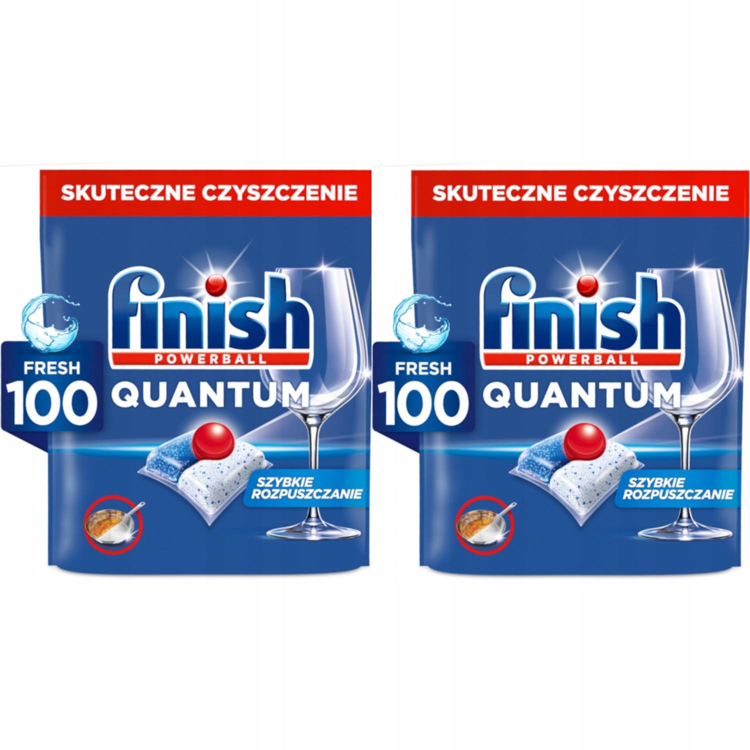 Levně 2x Kapsle do myčky Finish Quantum All in 1 100ks
