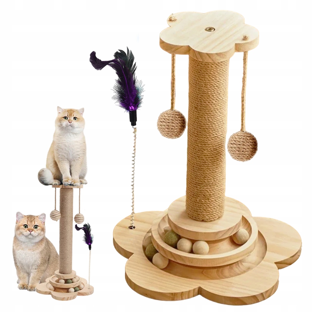 Levně Drapak Pro Kočky Domeček Pelíšek Sloupek Sisal Pro Škrábání Věže