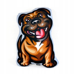 Levně Polštář Pes Staffordshire Bull Terrier Hnědý Psiakrew Midi