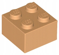 

Lego 3003 Klocek 2x2 średni nugatowy 6058085 2sztN