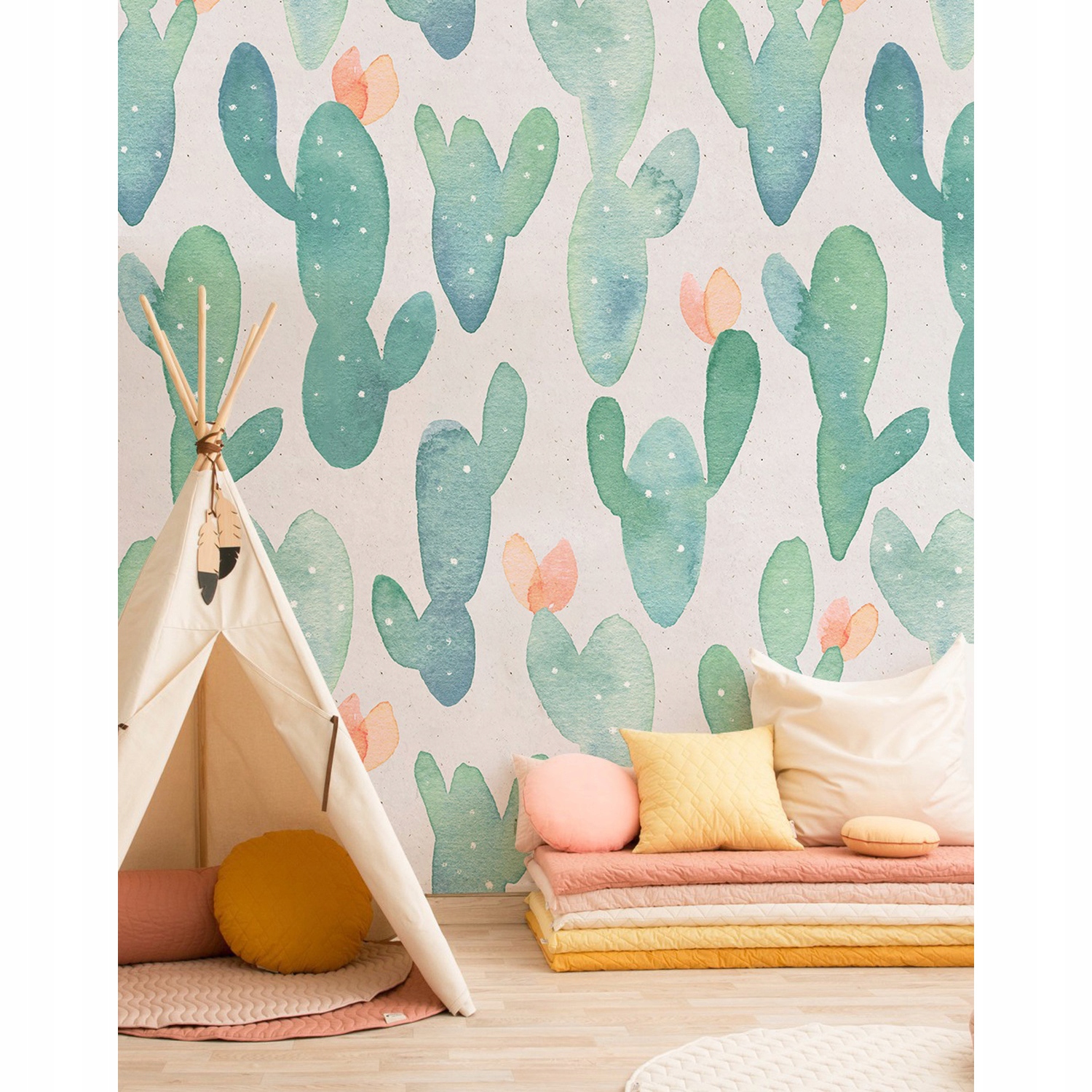 

Foto tapeta samoprzylepna Kaktus pastele 312x219cm