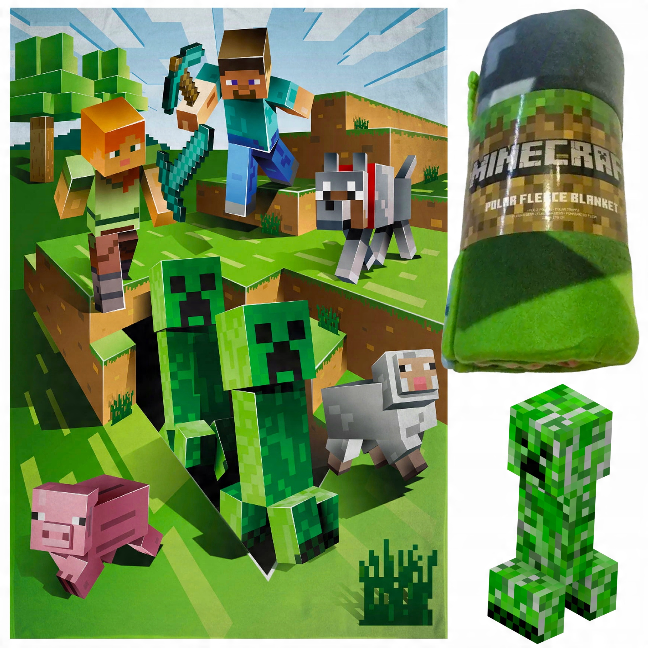 

Koc Mikrofibra Pled Na Łóżko 100X150 CM Minecraft