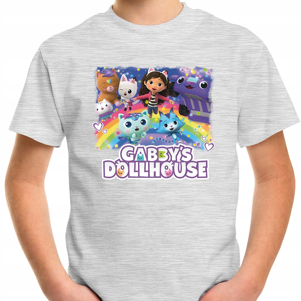 T-SHIRT KOSZULKA DLA DZIECKA KOCI DOMEK GABI 140 SUPER JAKOŚĆ