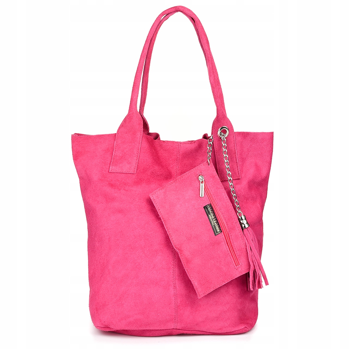 dámská kožená kabelka Shopper italská Semišová Kůže velká taška A4 Sáček