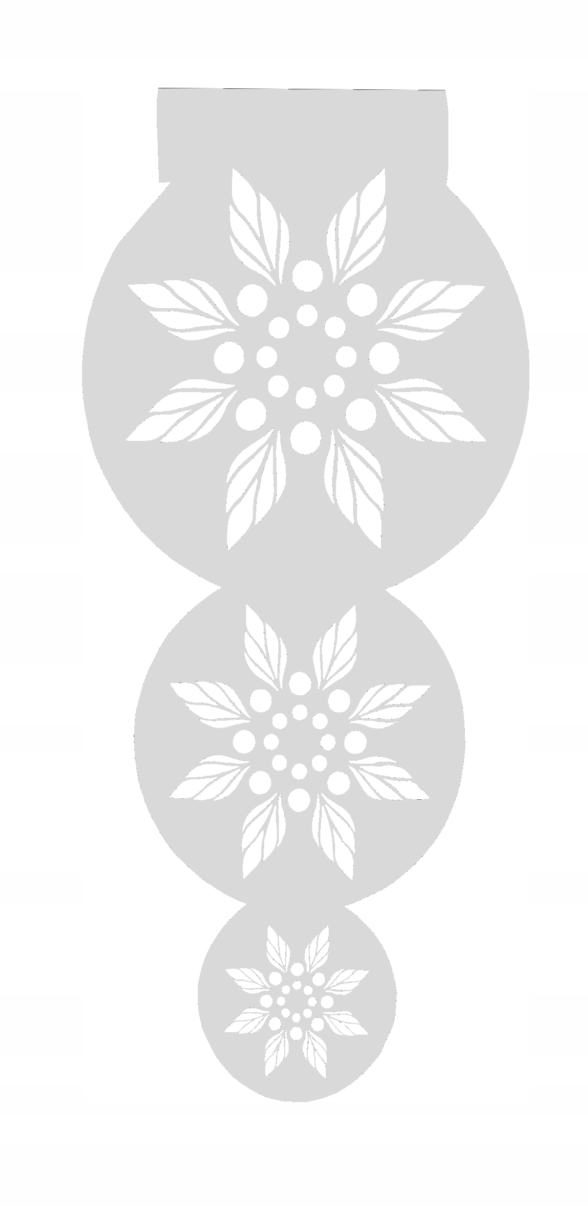 

Ażur nowoczesna ozdoba Koła Mandala biały Duży