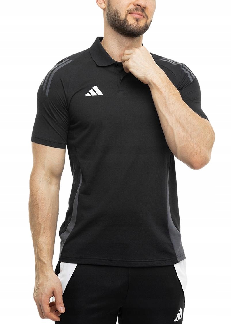 Pánská Polokošile adidas Tiro 24 Tričko Sportovní polokošile Černá vel L