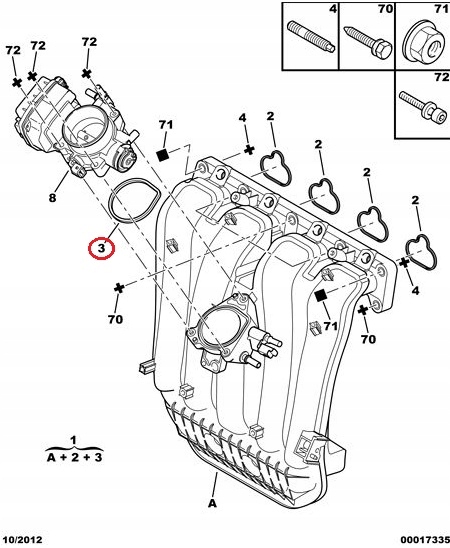 прокладка Корпусы зеркала renault 161755836R