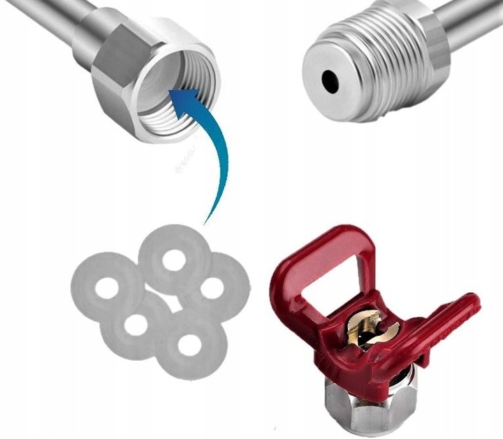 Przedłużka malarska Lanca 30 cm do Agregatu Pistoletu malarskiego RAC X Długość węża 15 m