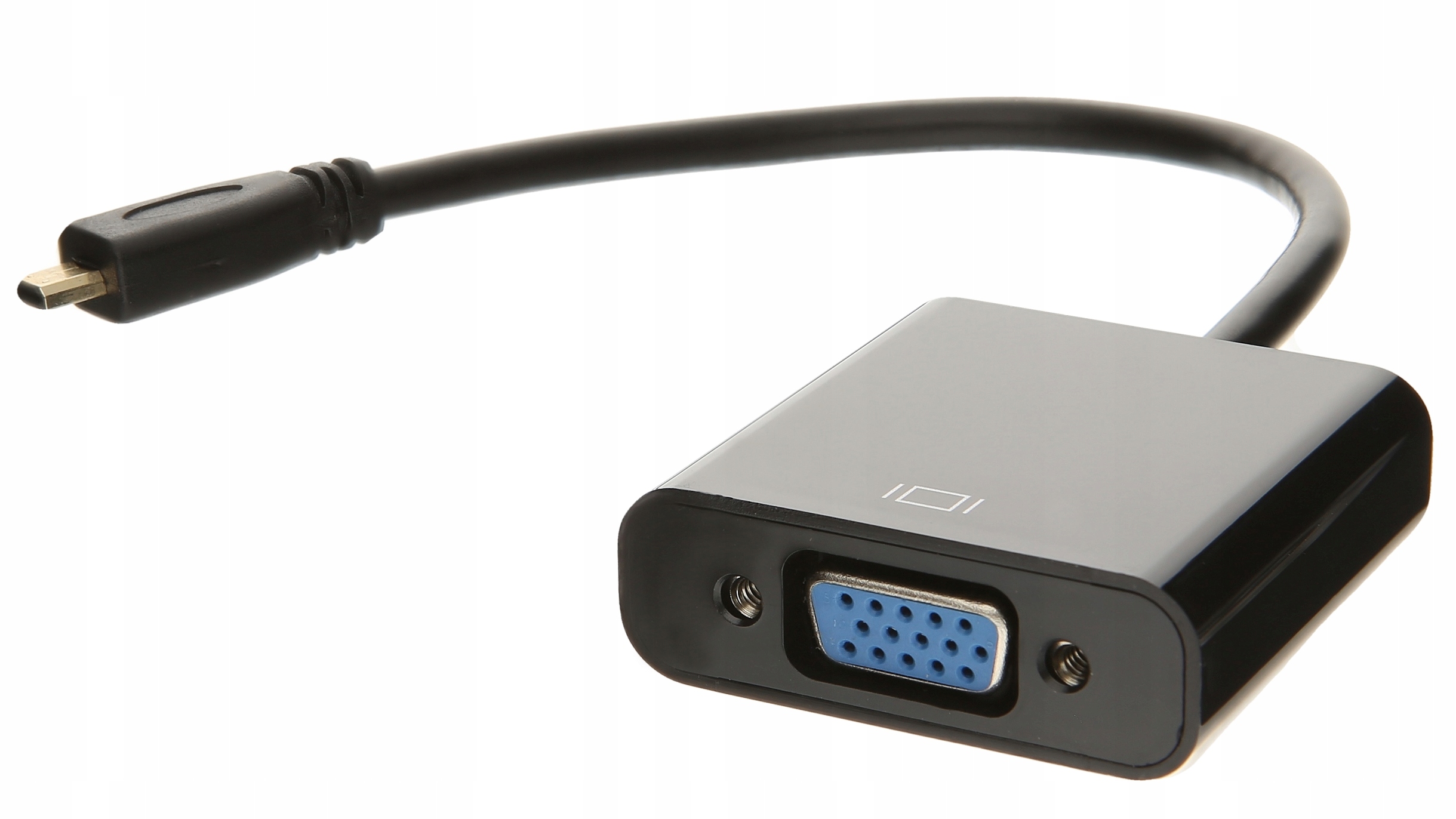 ADAPTER micro HDMI do VGA KONWERTER DSUB + DŹWIĘK Zastosowanie Video